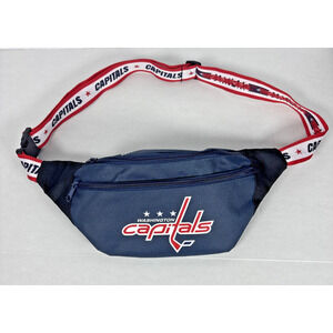 Washington Capitals NHL Fanny Pack Cross Body Bag Zipper Compartments Navy Blue